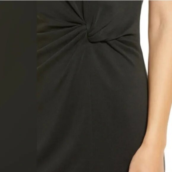 Halogen Nordstrom Twist Front Knit Sheath Dress In Black Size M Modal Blend $79 - Picture 3 of 15